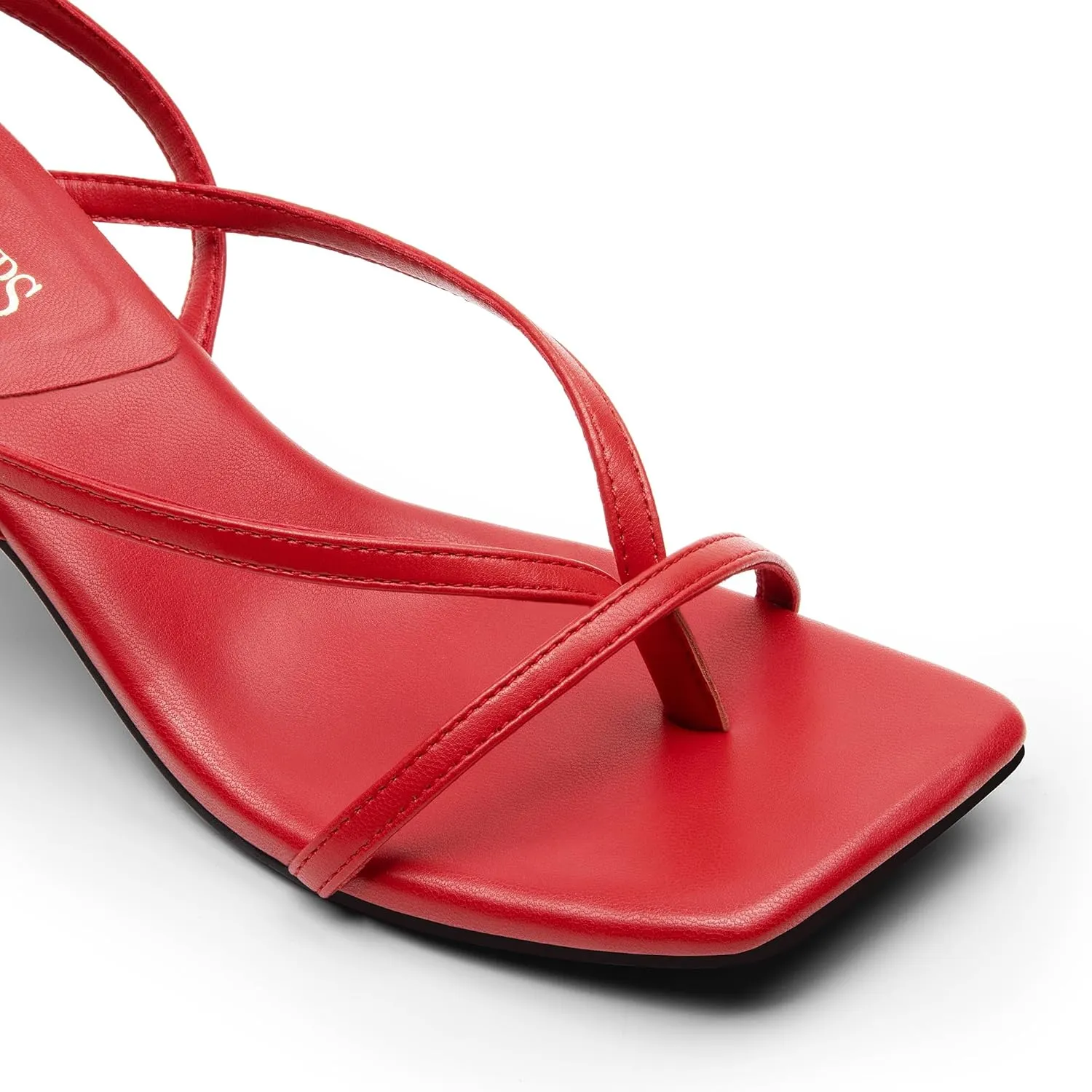 DREAM PAIRS Women's kitten Low Strappy Lace Up Heels Open Square Toe Thong Ankle Strap Heels Sexy Fashion Comfort Dress Shoes Party Sylvestra Pumps Heeled Sandals