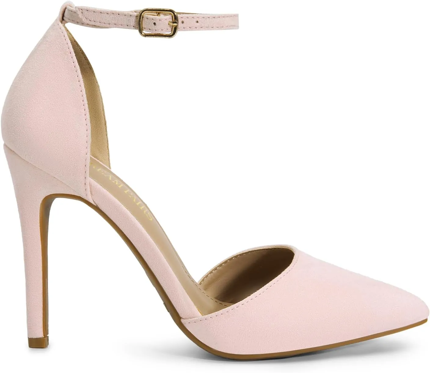 DREAM PAIRS Women's Oppointed-Lacey Pointed Toe Ankle Strap High Heel Stiletto Pumps Wedding Dress Shoes
