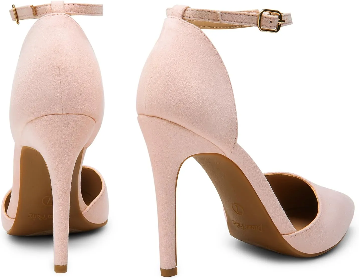 DREAM PAIRS Women's Oppointed-Lacey Pointed Toe Ankle Strap High Heel Stiletto Pumps Wedding Dress Shoes