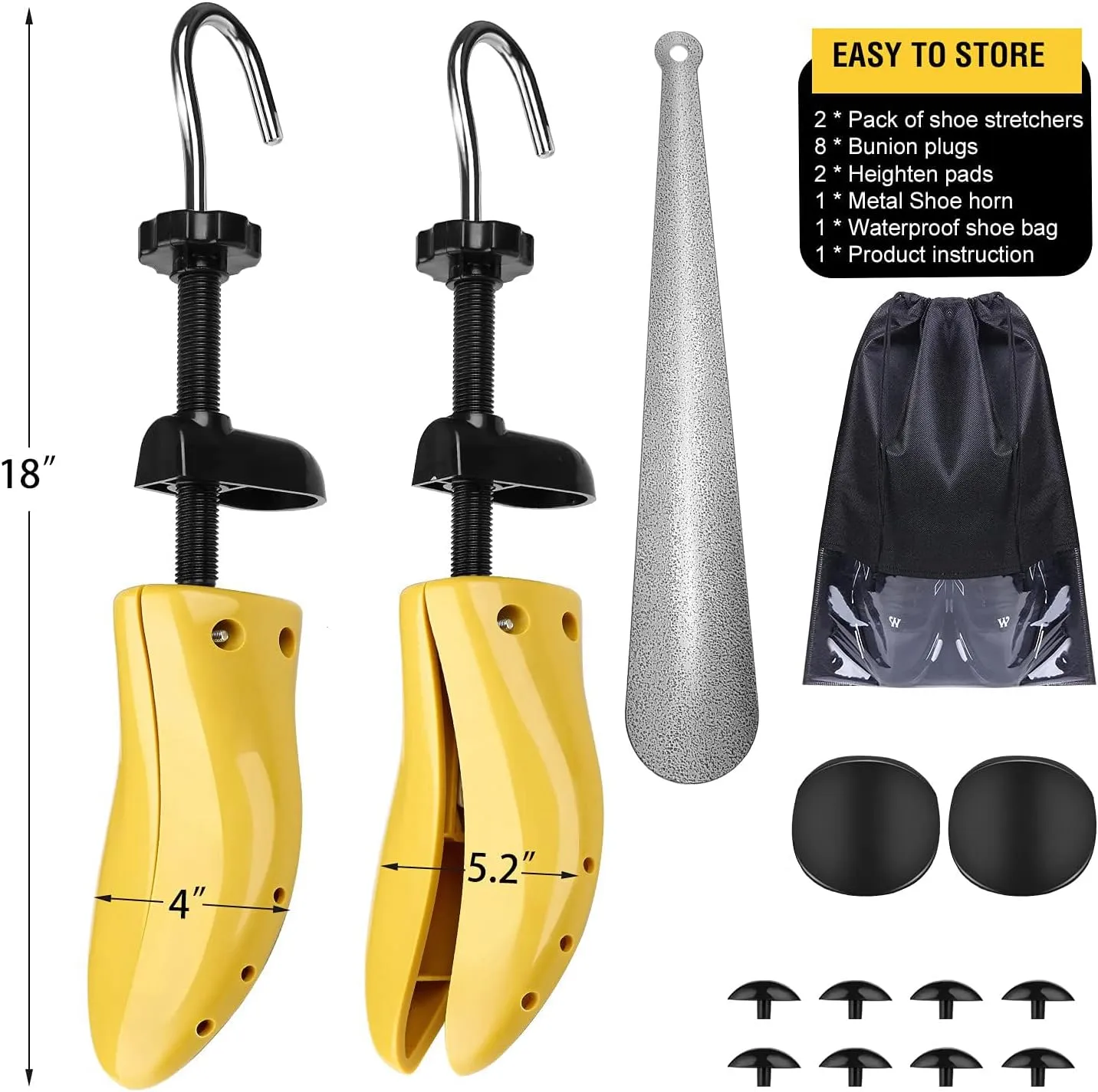 eachway Shoe Stretcher Shoe Trees,Adjustable Length & Width for Men and Women