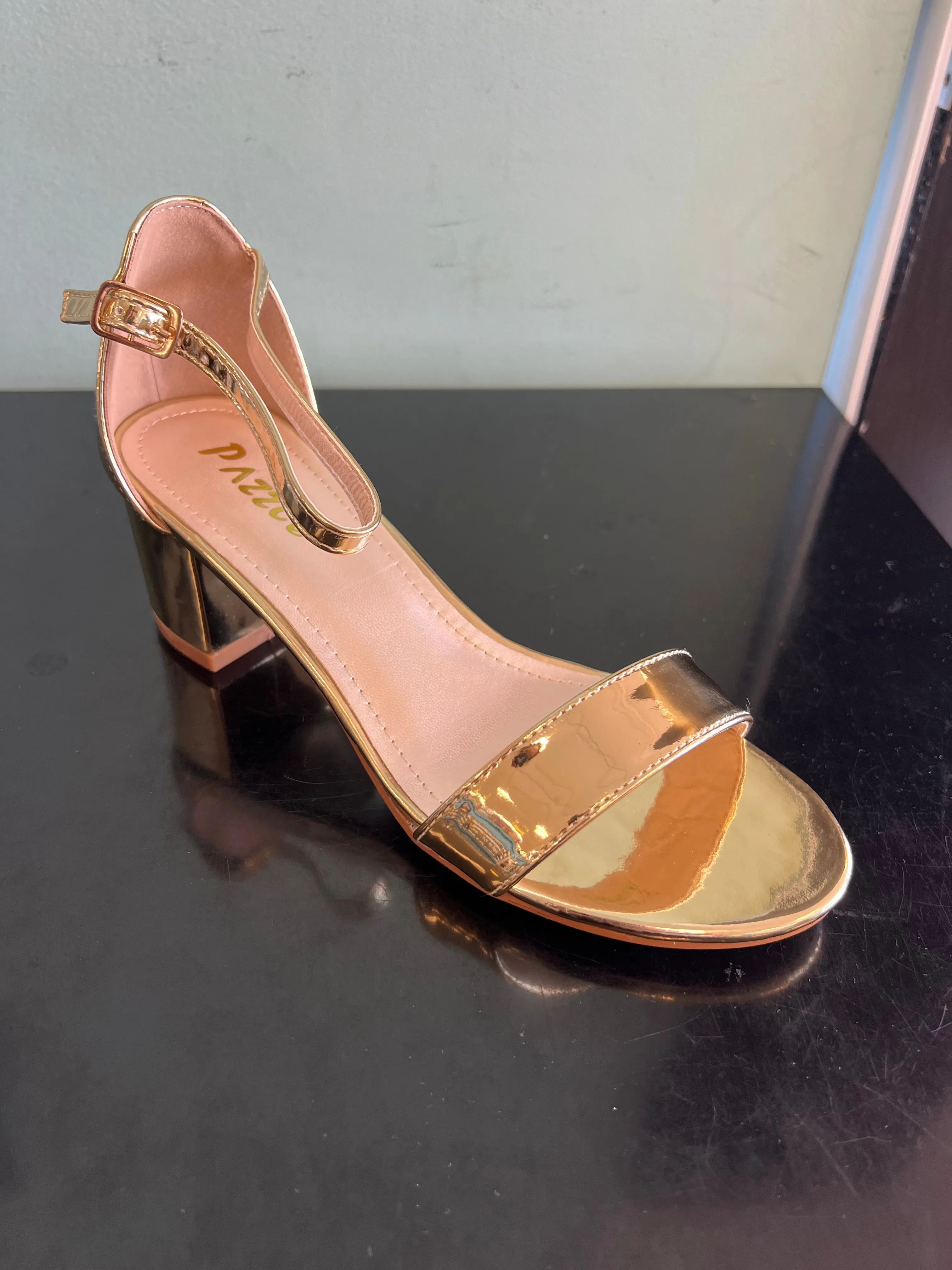 EMMA-06 Gold Mirror Metallic Heel