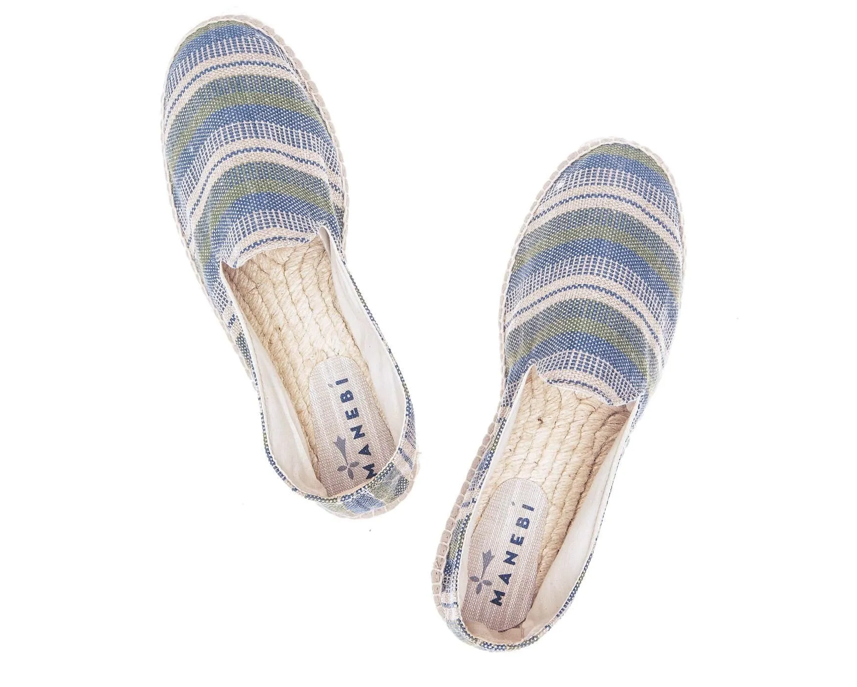 Epic sale - Springs Stripes Palm - Seamless Kaki Espadrilles Blue