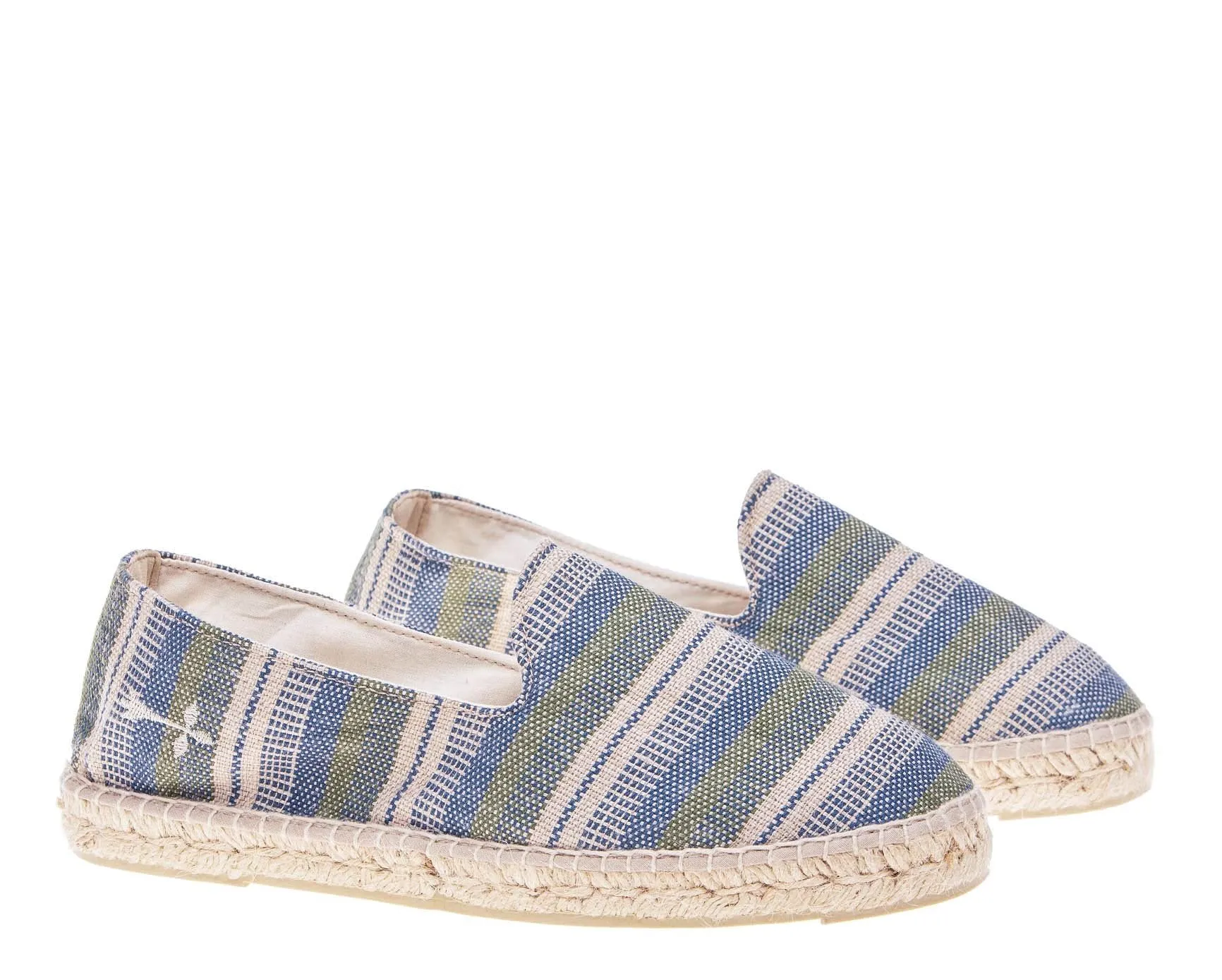 Epic sale - Springs Stripes Palm - Seamless Kaki Espadrilles Blue