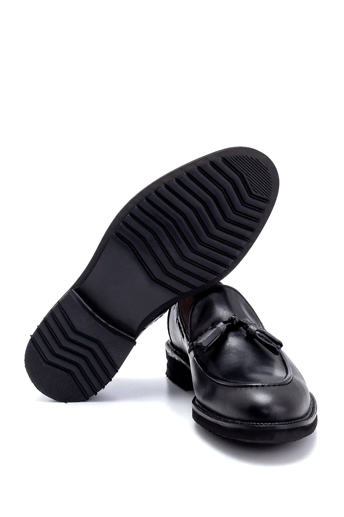Erkek Deri Püskül Detaylı Loafer