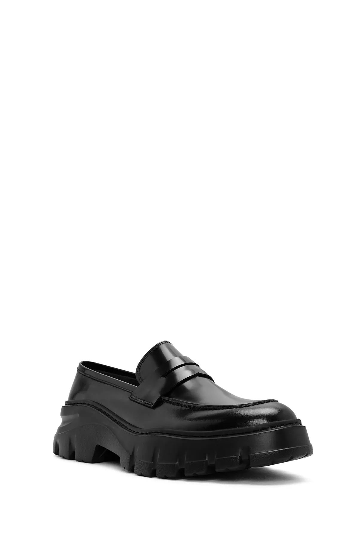 Erkek Siyah Deri Casual Loafer
