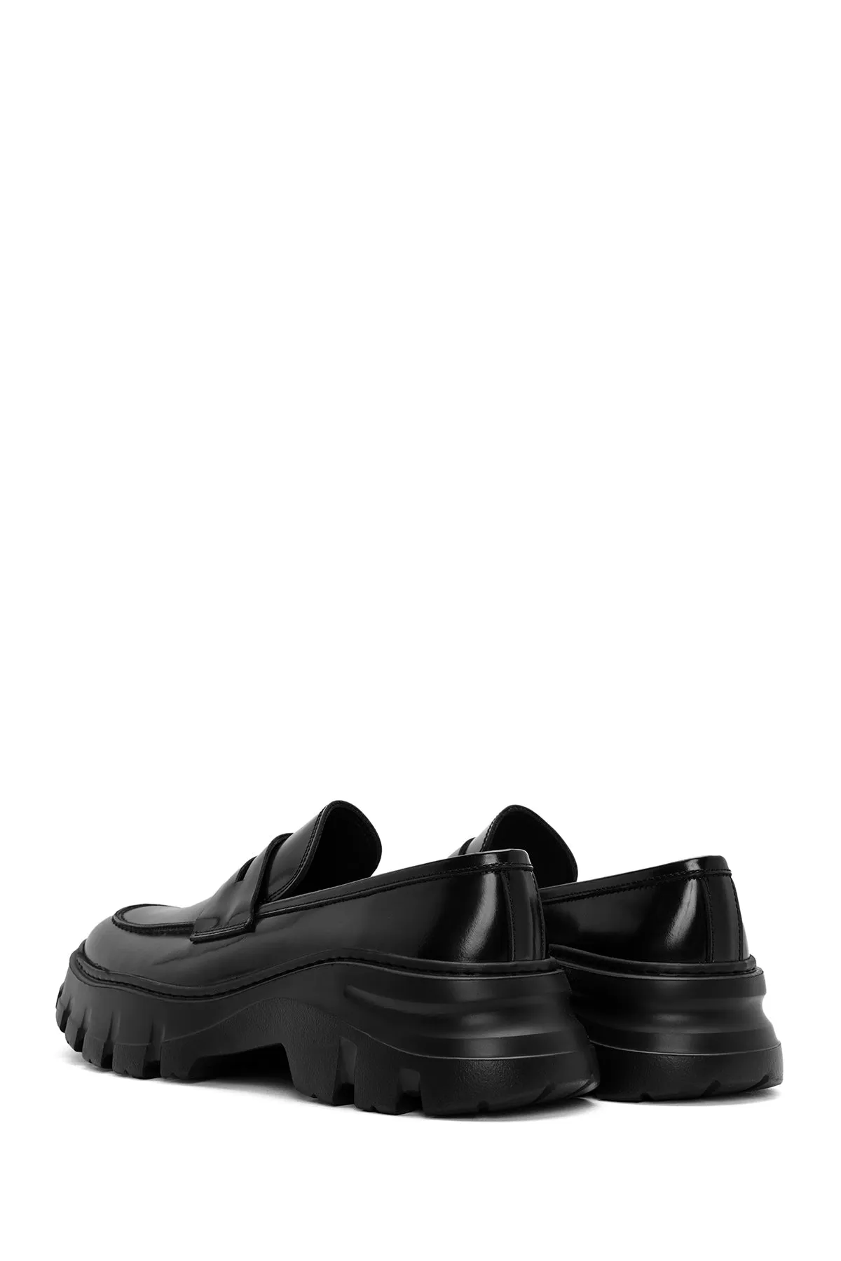 Erkek Siyah Deri Casual Loafer
