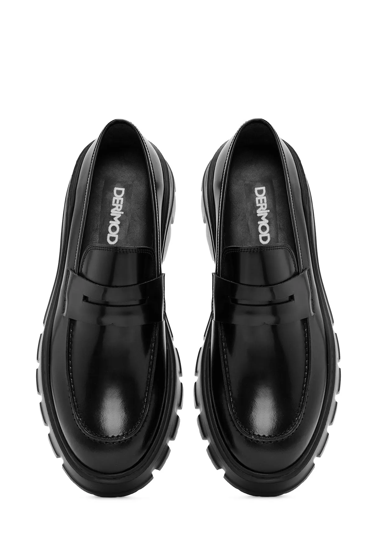 Erkek Siyah Deri Casual Loafer
