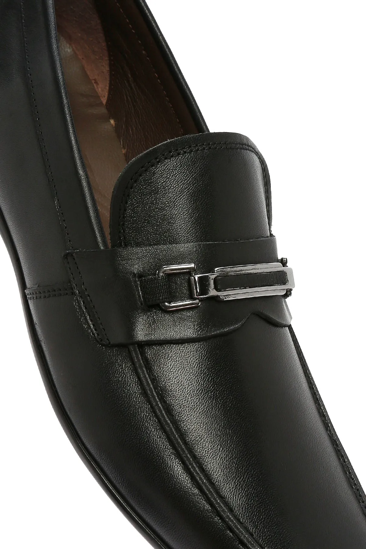 Erkek Siyah Deri Klasik Loafer