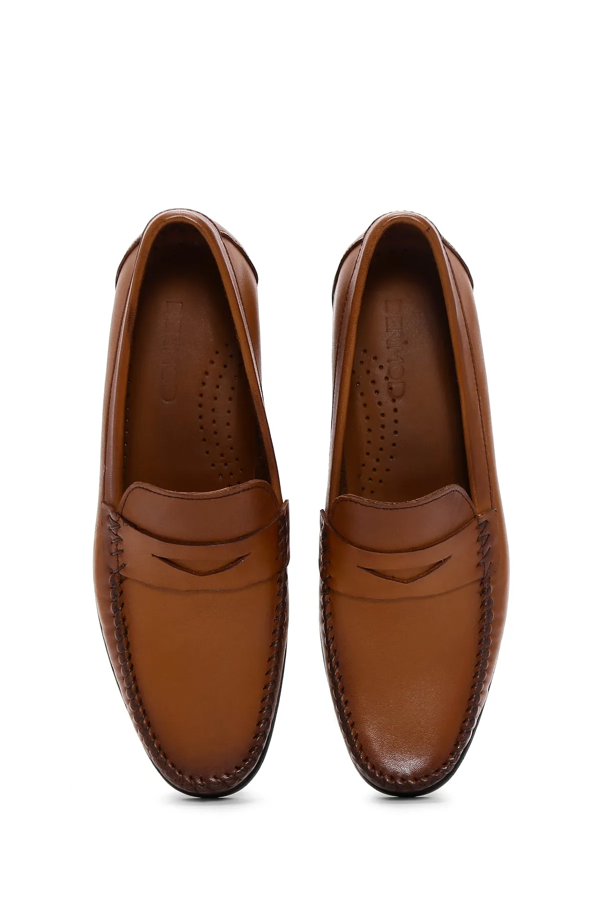Erkek Taba Deri Casual Loafer