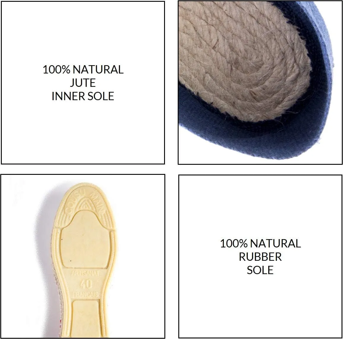 Espadrilles for Women - Canvas Slip on Shoes for Women, Chic Flats Handmade in France