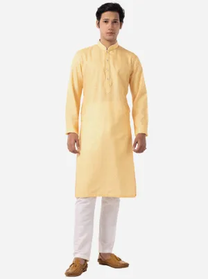 Ethnic Banana Yellow Printed Kurta | The Kurta Company