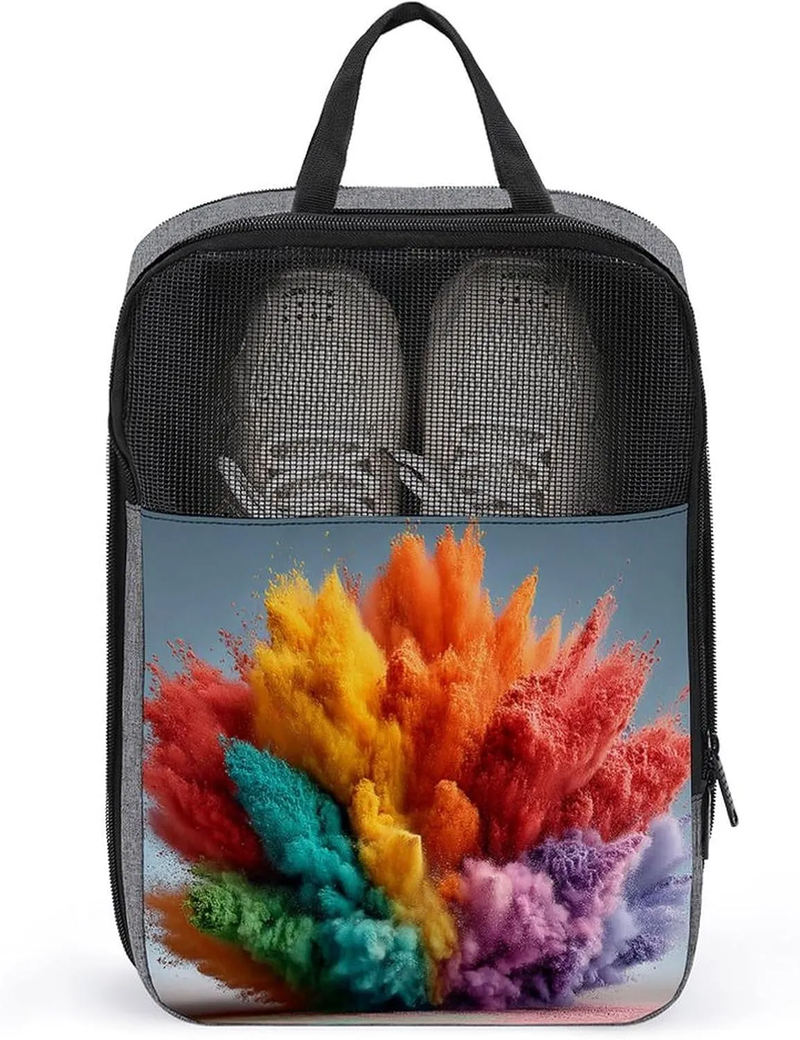 Explosion of Colored Powder Shoe Bag for Travel Daily Use Anti-dust Storage Carrier Golf Shoe Pouch