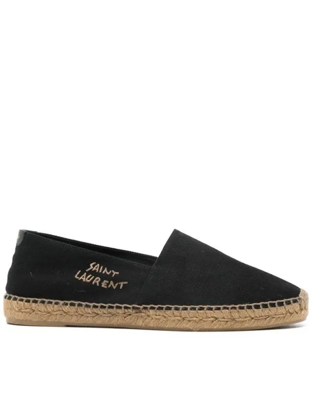 Exquisite Black Monogram Espadrilles Saint Laurent Flawless Logo