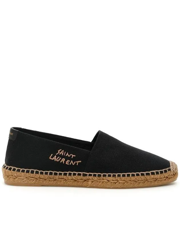 Exquisite Black Monogram Espadrilles Saint Laurent Flawless Logo