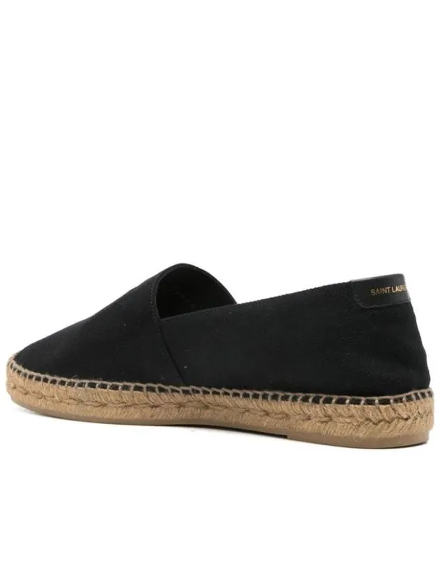 Exquisite Black Monogram Espadrilles Saint Laurent Flawless Logo