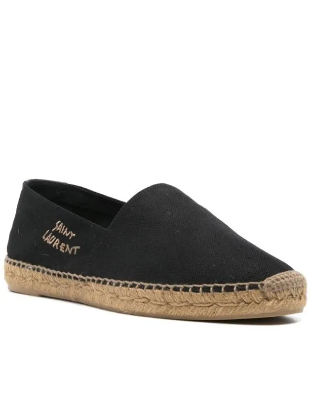 Exquisite Black Monogram Espadrilles Saint Laurent Flawless Logo