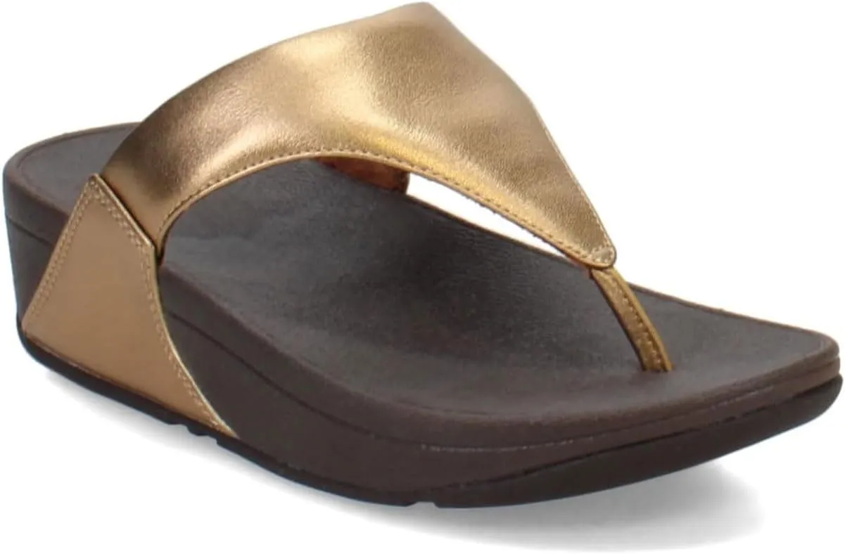 FitFlop Women's Lulu Leather Toe-Post Thong Sandals