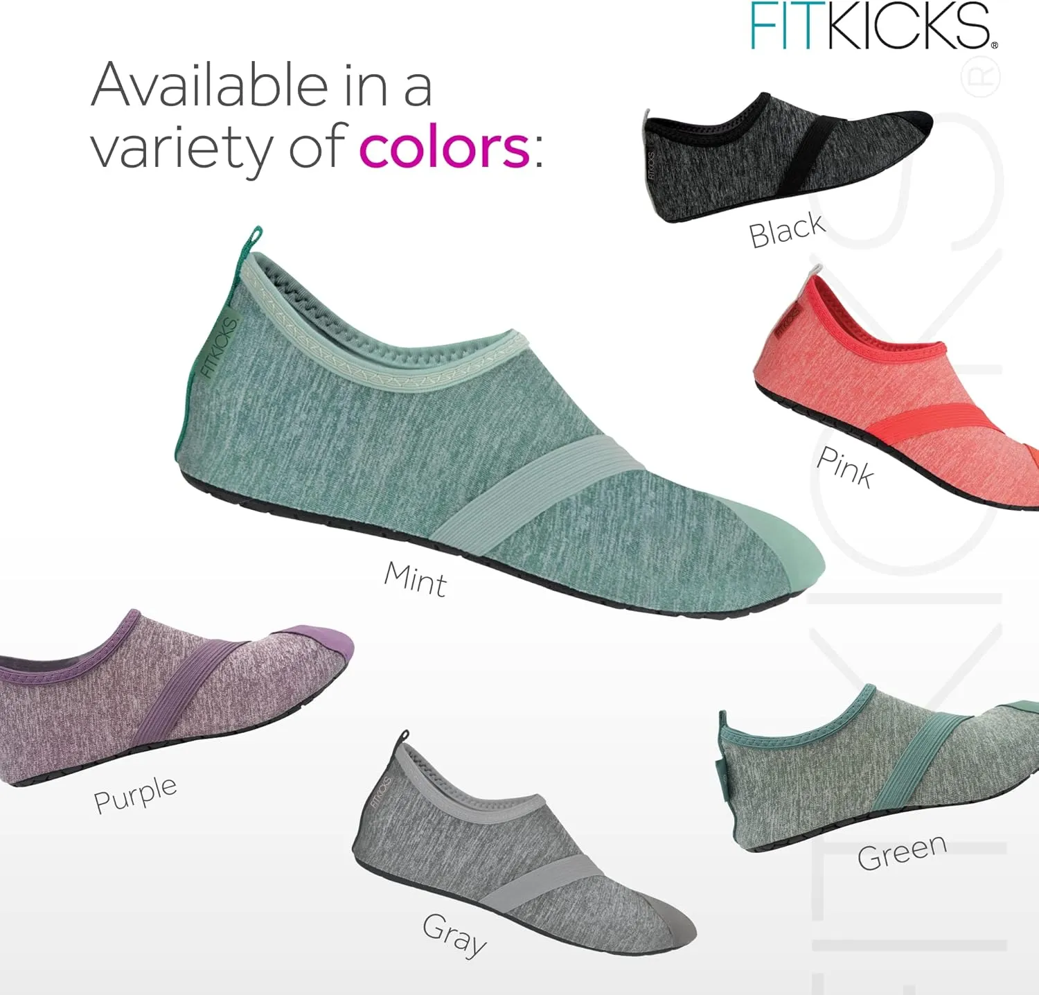 FITKICKS Original Women's Foldable Active Lifestyle Minimalist Footwear Barefoot Yoga Sporty Water Shoes