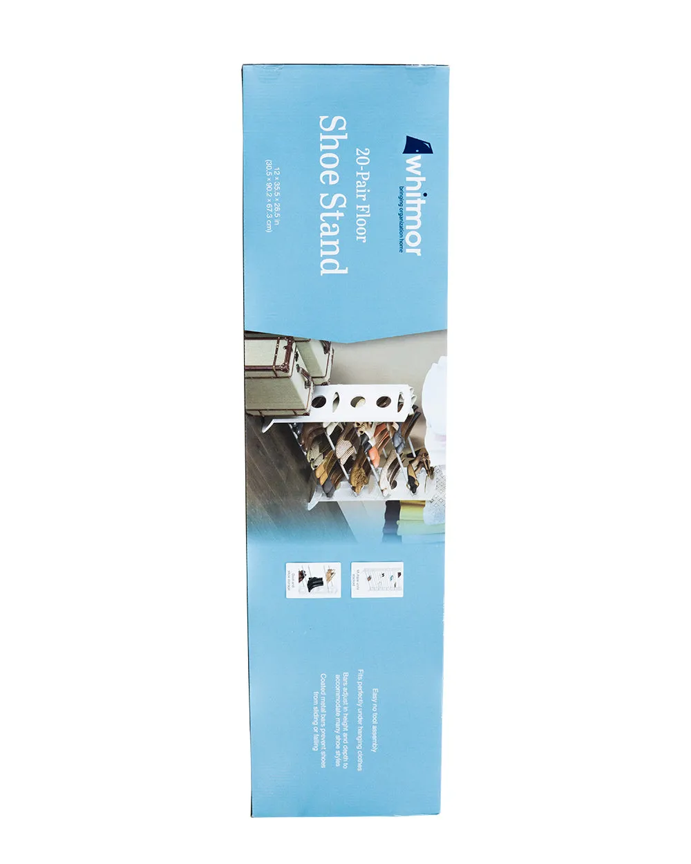 Floor 20 Whitmor White Rack Hot offer Stand Pair Shoe Monthly deal