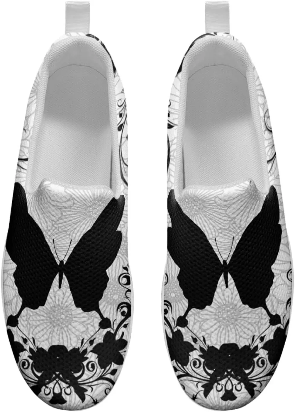 Forchrinse Womens Sneakers Slip On Wedges Shoes Comfortable Low Top Walking Shoes Breathable Thick Rocker Bottom Shoe