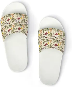 Forest Mushrooms Botanical Unisex Slide Sandals - Printed Slide Sandals - Can Be Worn Indoors Or Outdoors 37 (235mm)