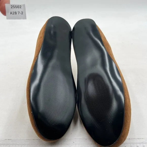 FOWT Brown Round Toe Flat Mules Slip on Backless Slipper Comfortable Casual Shoe