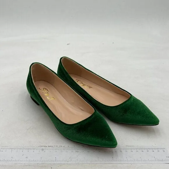 FOWT Comfortable Slip On Pointed Toe Flat Heel Pumps Flats Daily Office Party D