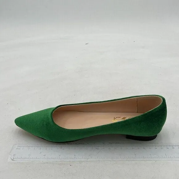 FOWT Comfortable Slip On Pointed Toe Flat Heel Pumps Flats Daily Office Party D