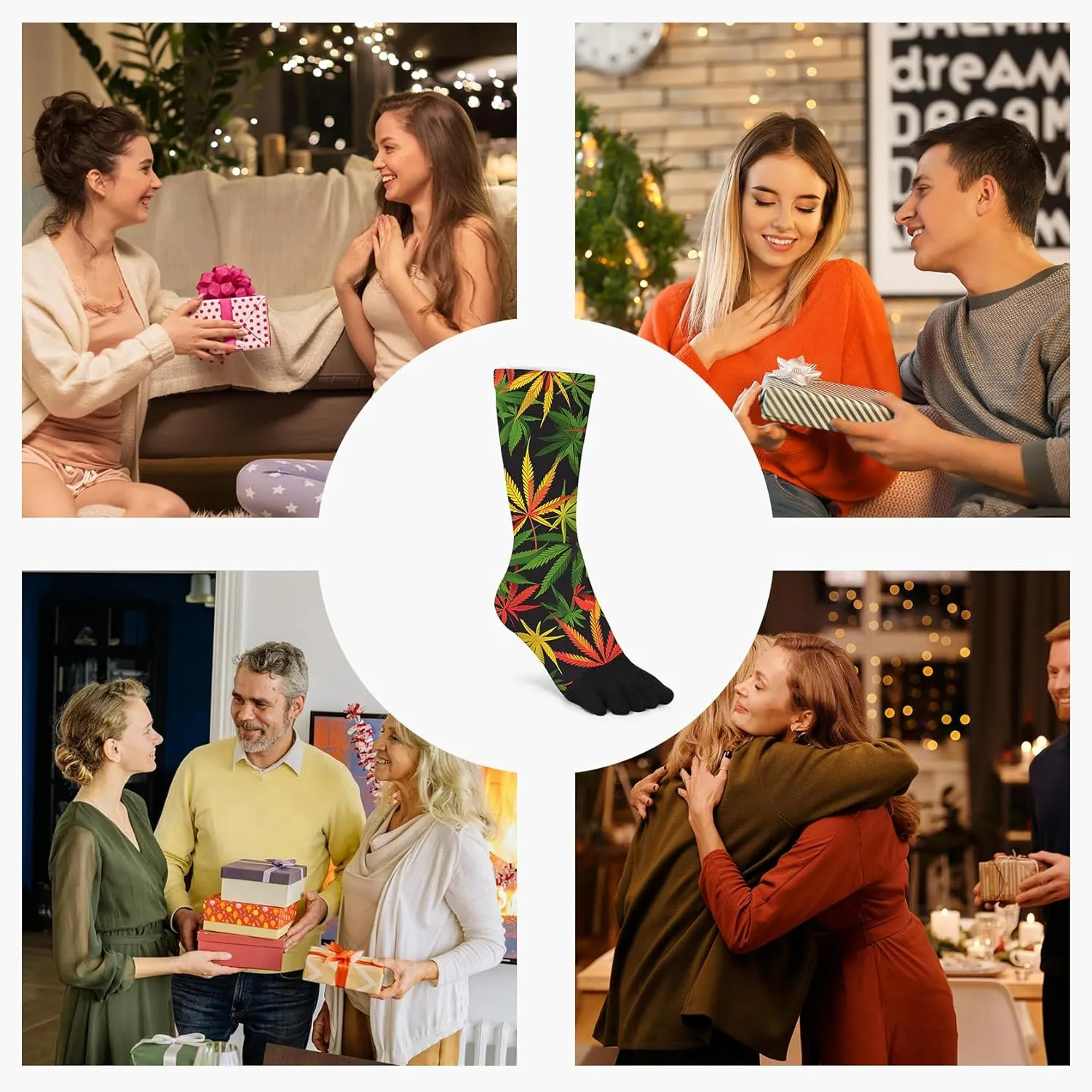 Funny Toe Socks For Women Men Casual Runing Novelty Fun Toe Socks