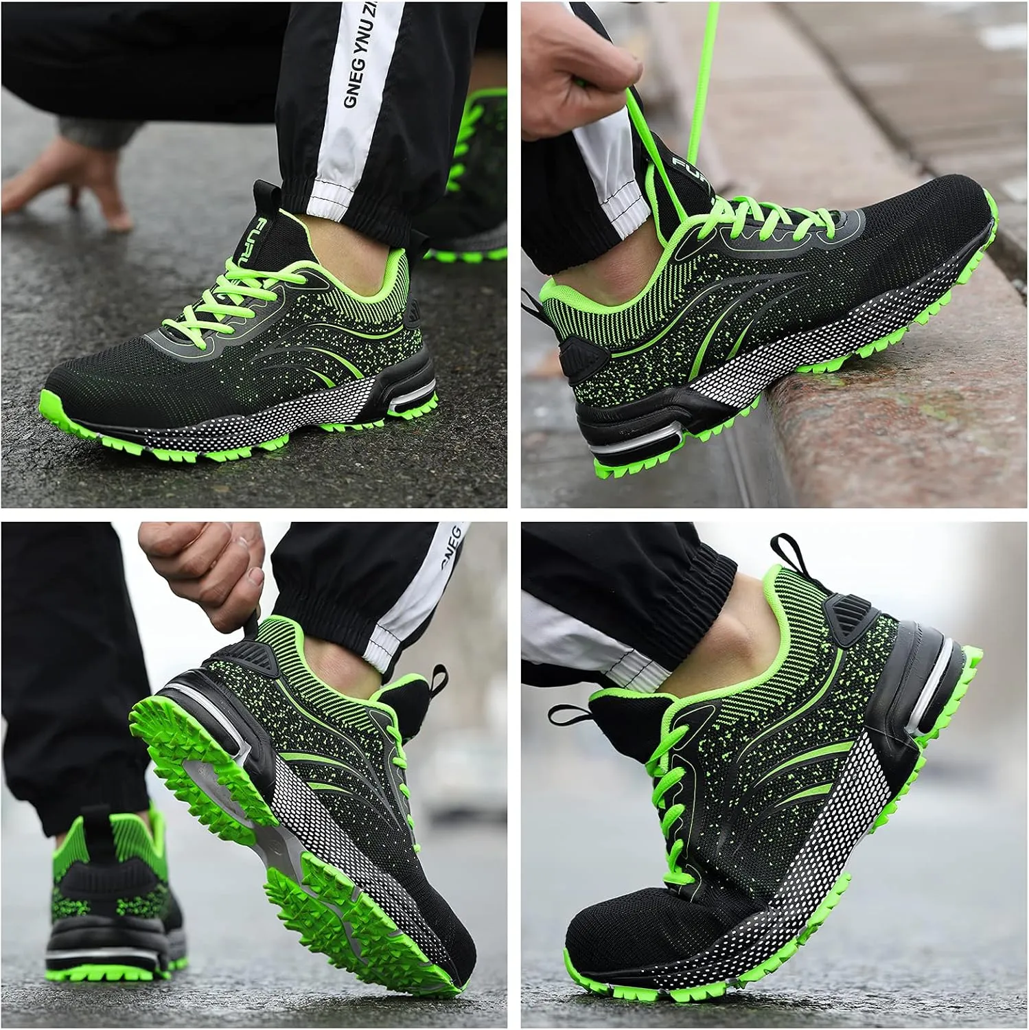 Furuian Steel Toe Shoes for Men Women Lightweight Safety Shoes Comfortable Steel Toe Sneakers Warehouse Industry Work Shoes