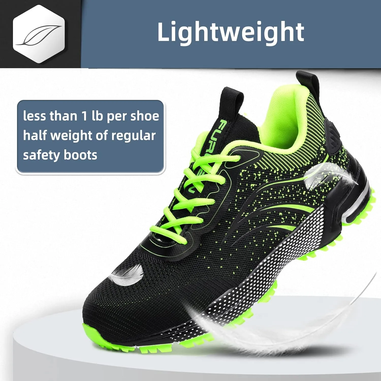 Furuian Steel Toe Shoes for Men Women Lightweight Safety Shoes Comfortable Steel Toe Sneakers Warehouse Industry Work Shoes