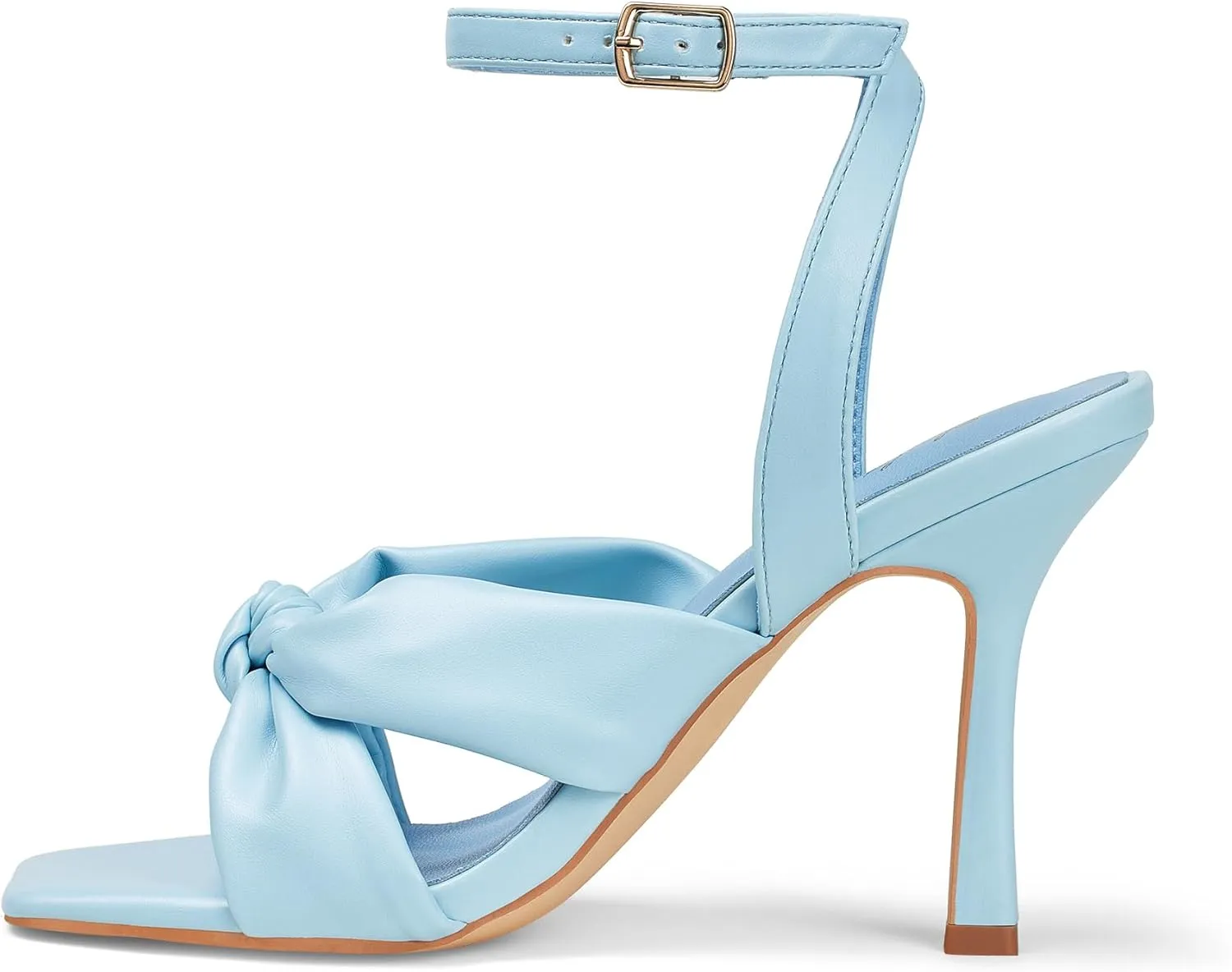 GENSHUO Ankle Strap High Heels Knot Sandals