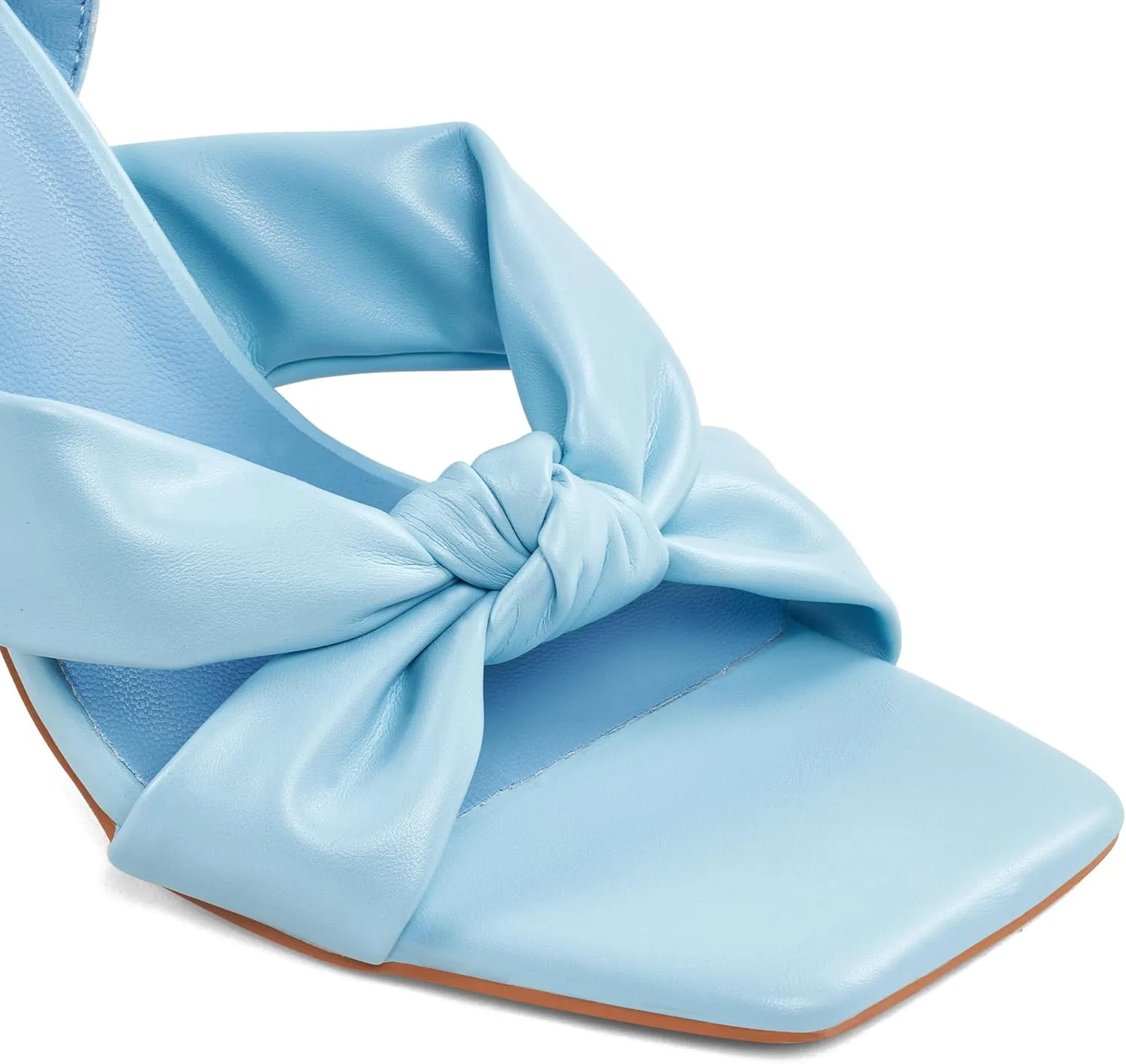 GENSHUO Ankle Strap High Heels Knot Sandals
