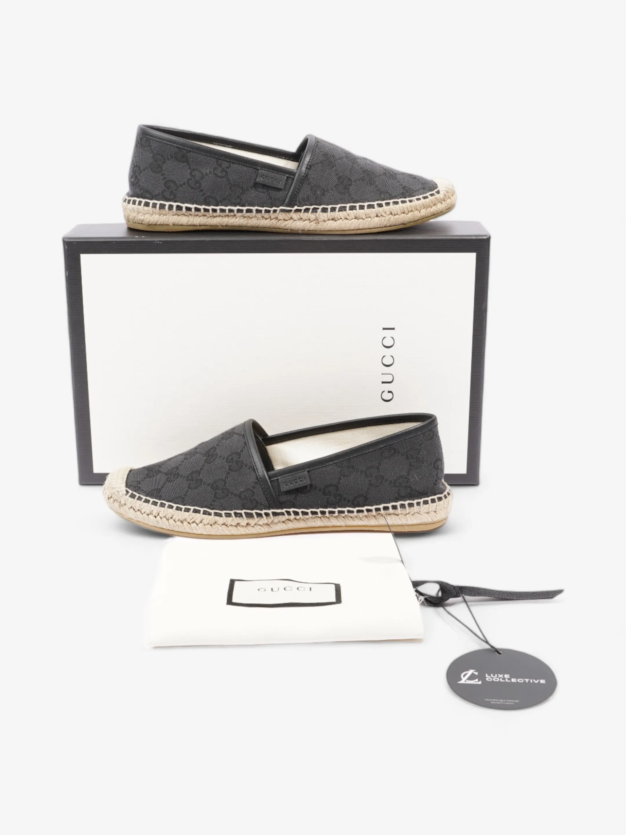 GG Espadrilles Black Canvas EU 37.5 UK 4.5