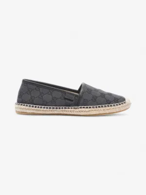 GG Espadrilles  Black Monogram  Canvas EU 38.5 UK 5.5