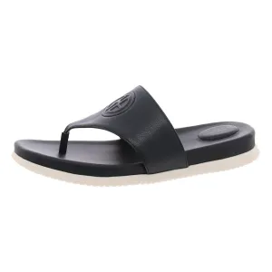 Giani Bernini Womens Cindey Slip On T Strap Thong Sandals Black 8 Medium (B,M)