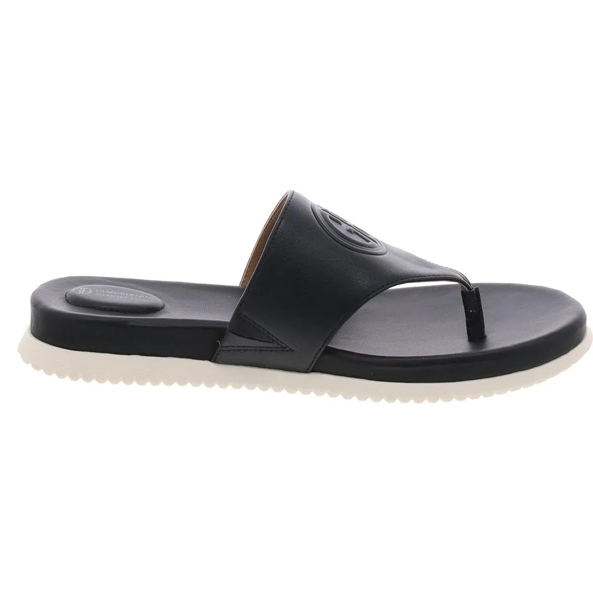 Giani Bernini Womens Cindey Slip On T Strap Thong Sandals Black 8 Medium (B,M)