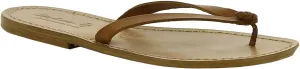 Gianluca - L'artigiano del cuoio Handmade Thong Sandals for Women Dark Brown Leather