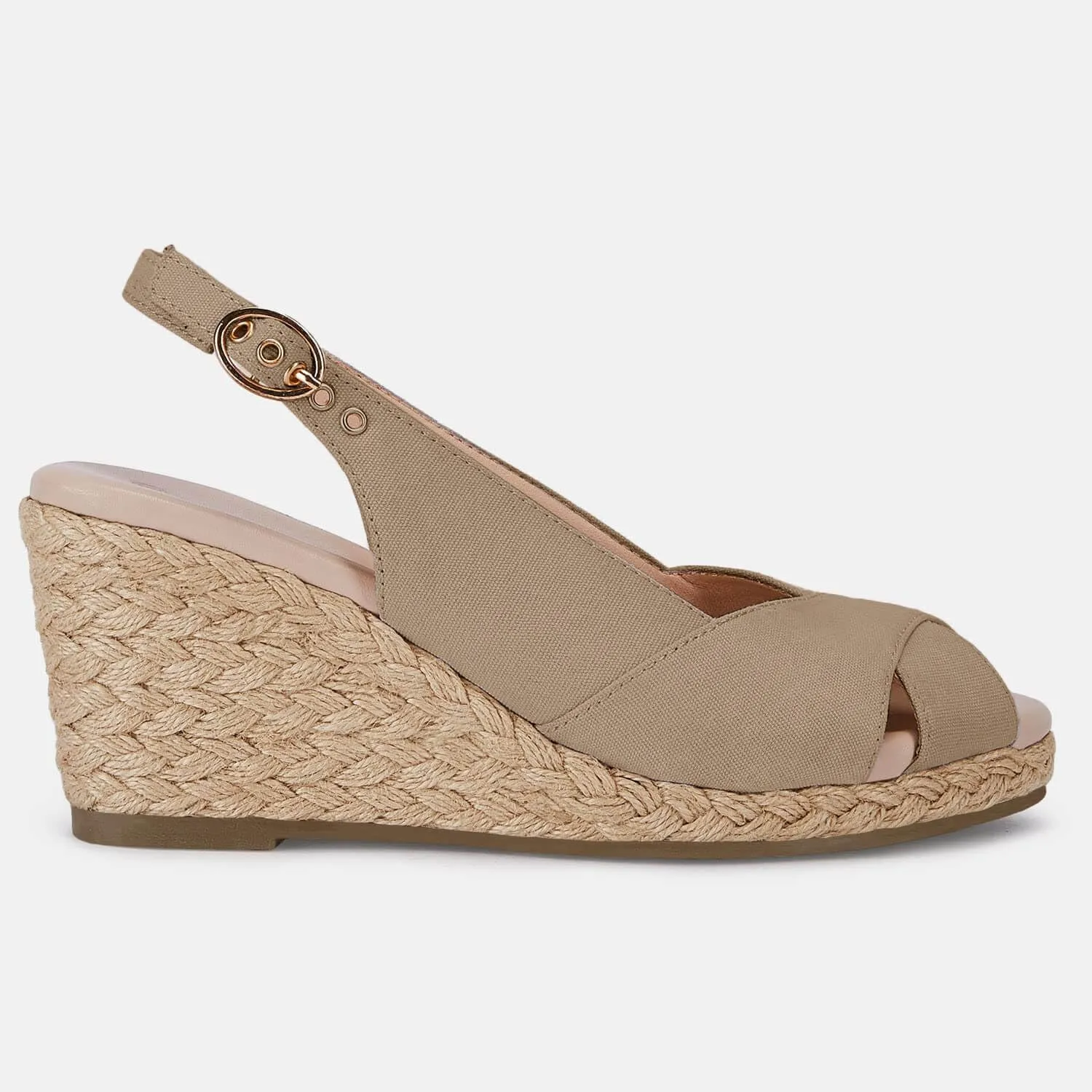 gihubafuil Women's Platform Wedges Sandals Open Toe Buckle Slingback Espadrilles Cross Band Slip-on High Heels