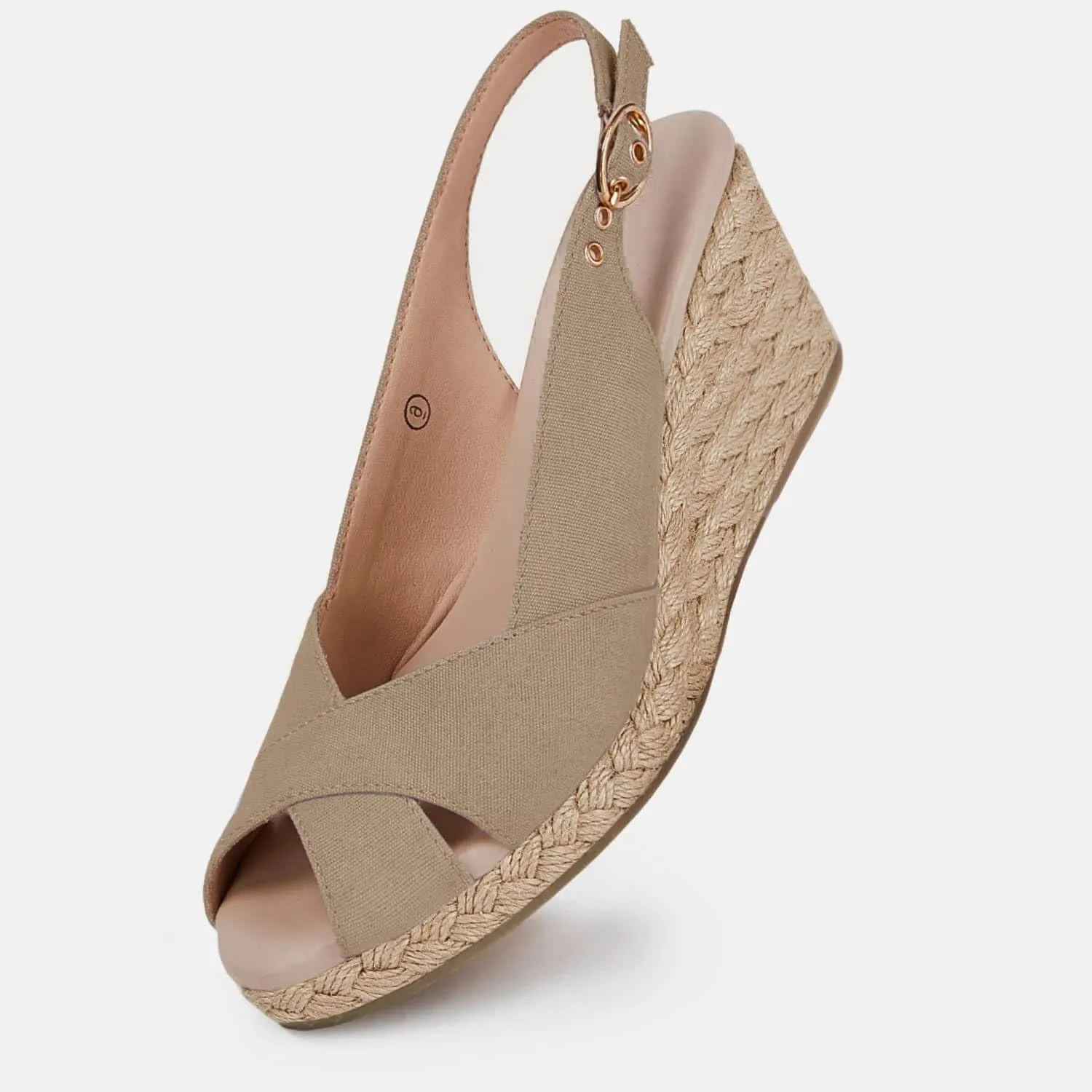 gihubafuil Women's Platform Wedges Sandals Open Toe Buckle Slingback Espadrilles Cross Band Slip-on High Heels