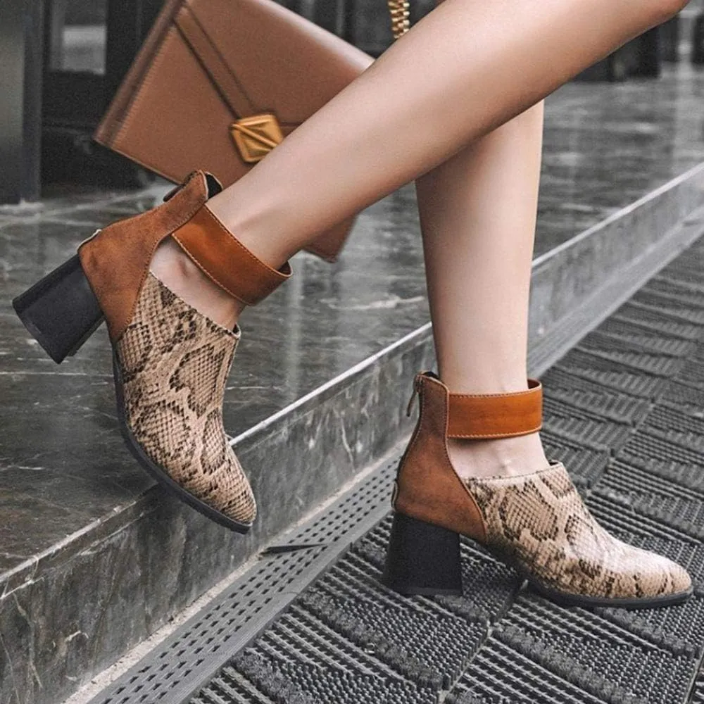 Gracemee Women Fashion Summer Boots Block Heels