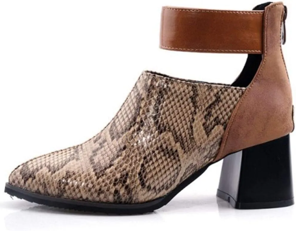 Gracemee Women Fashion Summer Boots Block Heels