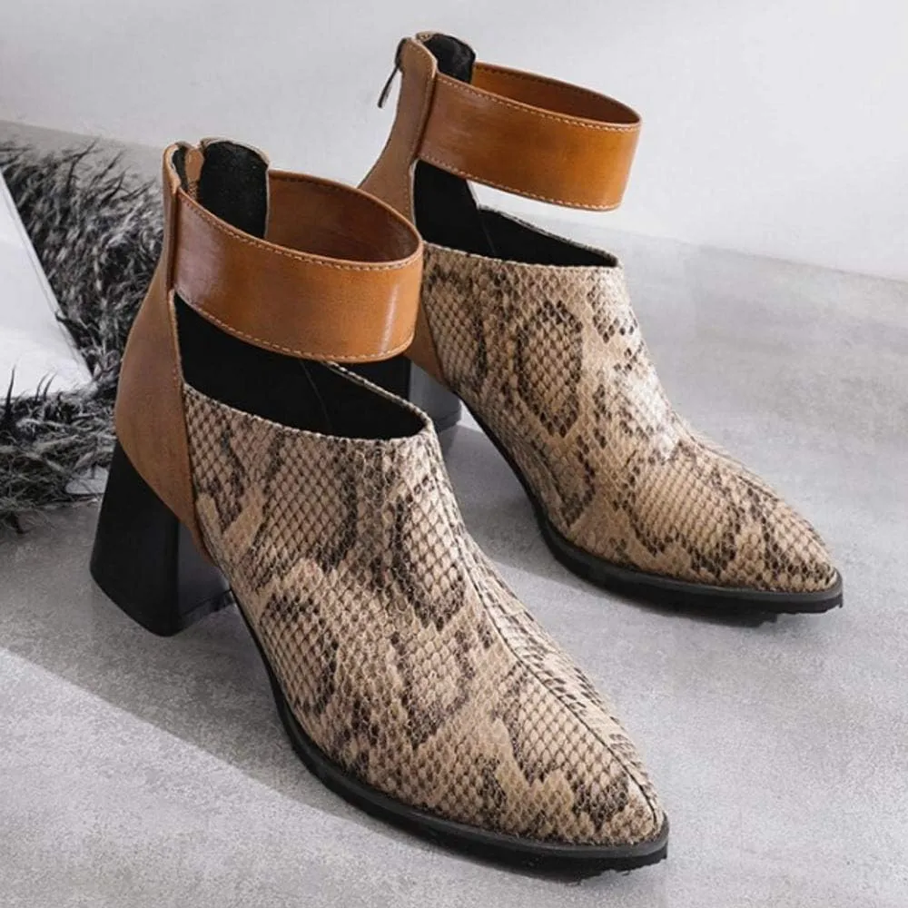 Gracemee Women Fashion Summer Boots Block Heels