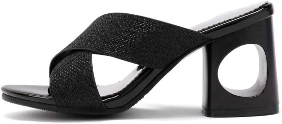 Gracemee Women Fashion Summer Shoes Block Heels Slide Sandals