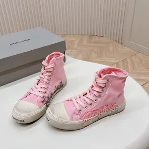 GRAFFITI PINK Fast shipping HIGH-TOP IN CANVAS SNEAKERS Balanciaga Durable
