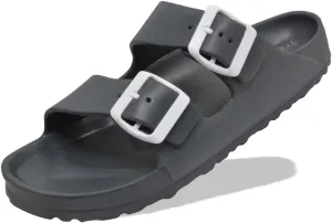 greenbox Women's Adjustable Slip-On EVA Double Buckle Slide Sandals - Lightweight and Comfortable Summer Footwear