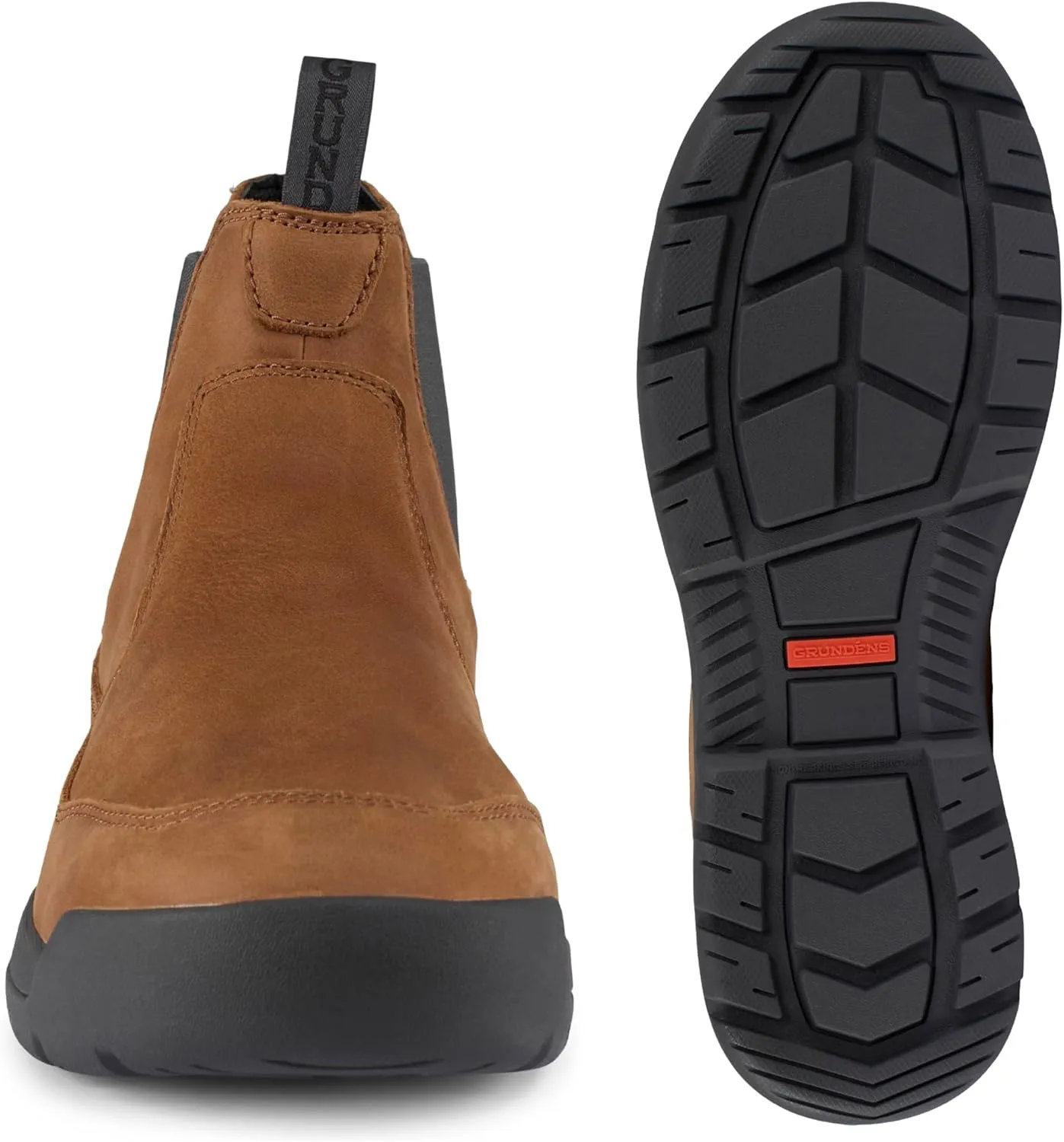 Grundéns Cloud Cover Leather Boots - Waterproof Ankle Rain Boot, Everyday Chelsea Boots, Durable Safety Toe Non Slip Work Shoe