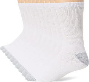 Hanes Classics Men's Crew Socks Multi-Pack_White_10-13
