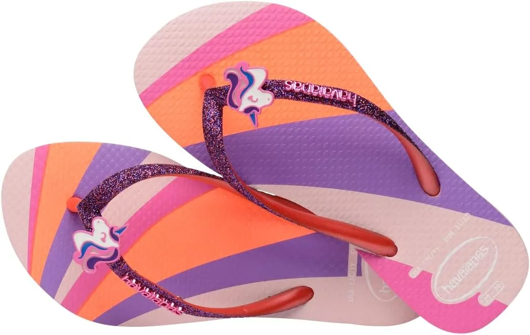 Havaianas Girl's Kids Slim Glitter Sandal Candy Pink Flip Flop