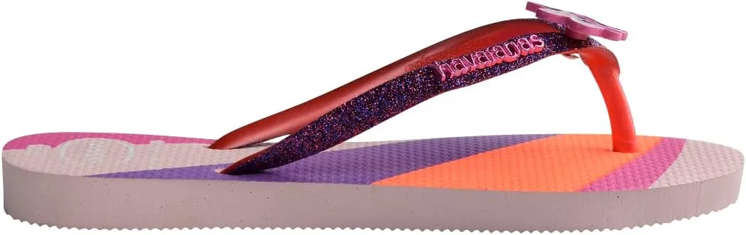 Havaianas Girl's Kids Slim Glitter Sandal Candy Pink Flip Flop